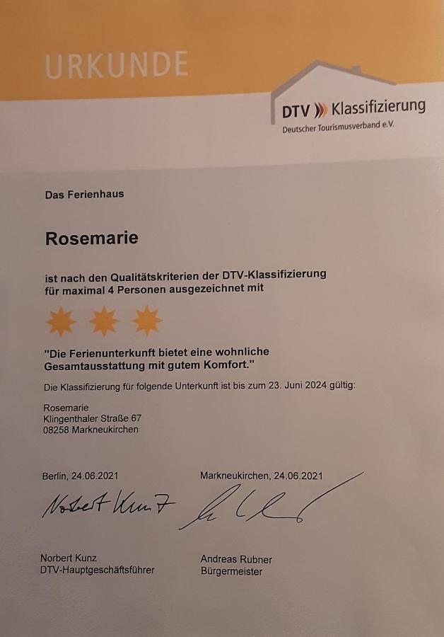 Ferienhaus Rosemarie Erlbach Vogtland Exteriör bild